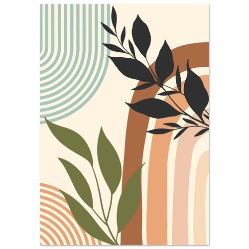 Artfulprints Poster met Lijst Boho – Natural tones   - 50x70 cm - Meerkleurig