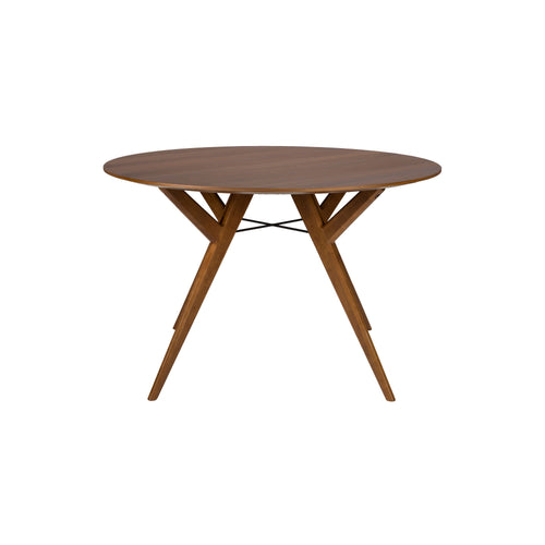 Zuiver IJver Eettafel Rond 120 cm Hout Walnoot - Bruin