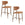 Housecraft Living Noor Barkrukken rugleuning 66 cm Beige - Set van 2