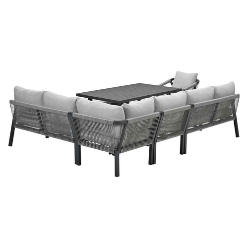 Garden Impressions lounge dining set Tarera donker grijs - 7-delig