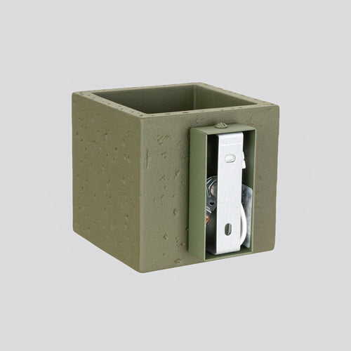 Sollux Lighting Wandlamp QUAD beton olijfgroen - 10x12x10cm