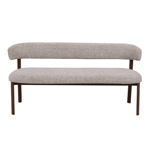 DÉJA Living Eetkamerbank Alamo - Beige/Walnoot - 200cm