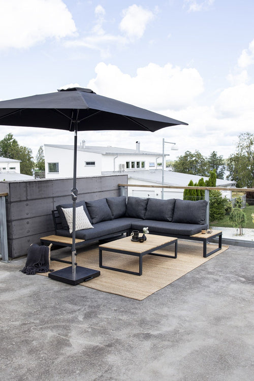 Nest outdoor Arvin 2 delige tuin loungeset donkergrijs - met zitkussens - vtwonen shop