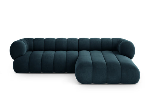 Cosmopolitan Design rechter hoekbank Koge 5-zits, flueel diepe olie - 165x270x70cm