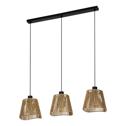 EGLO hanglamp Lavister - e27 - papier/staal - zwart/bruin - vtwonen shop