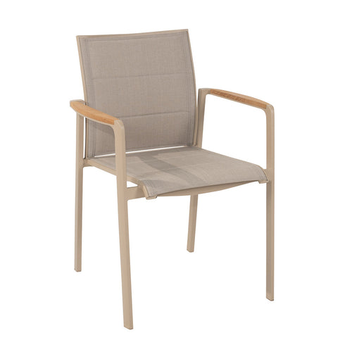 4 Seasons tuinstoel Cortina stapelbaar - latte