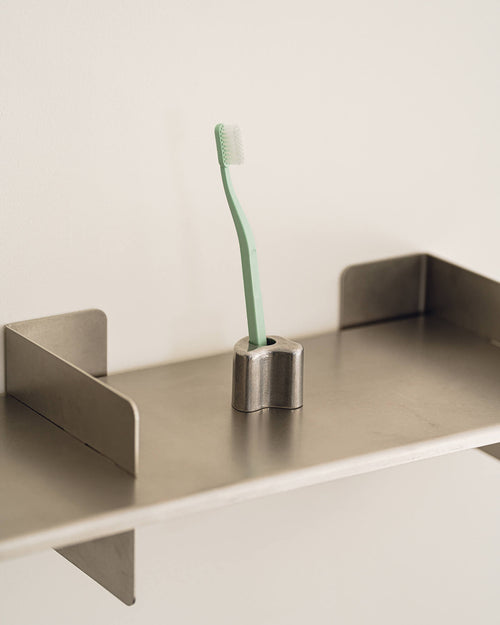 noo.ma Mis tandenborstelhouder gepolijst aluminium, compact