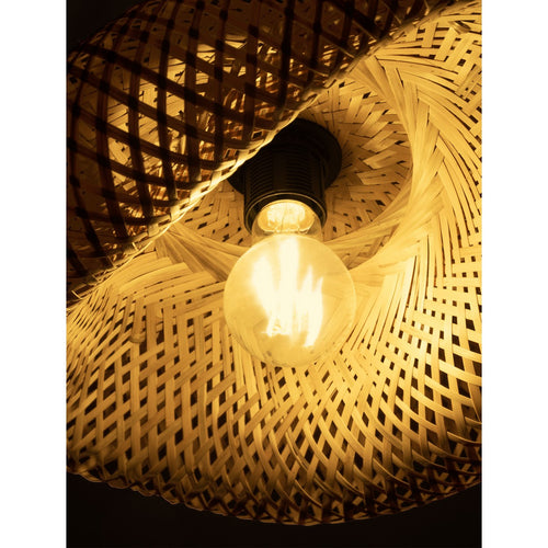 Nova Luce ADALINE 42 cm koepelvormige hanglamp voor plafond, natuurlijke fitting E27, 1x12W