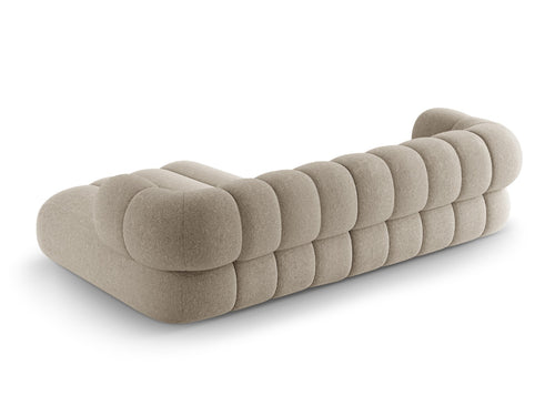 Cosmopolitan Design Hoekbank Koge 5-zits, chenille donkerbeige - 165x270x70cm