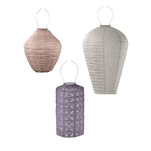 Lumiz solar lampion - boedapest set - 3 stuks - vtwonen shop