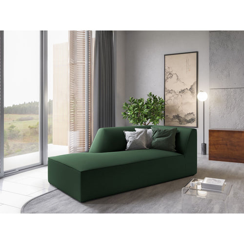 Cosmopolitan Design - Linker meridiaan Siena structurele stof groente - 181x93x69cm