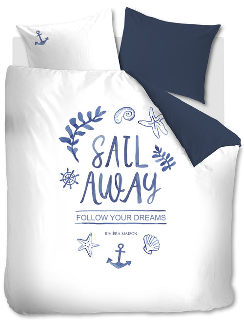 Rivièra Maison Dekbedovertrek Sail Away - 200 x 200/220 cm - Blauw