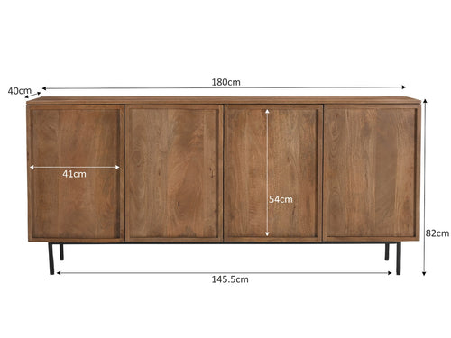 Livingfurn dressoir Elan - 180x75x40 cm - mangohout