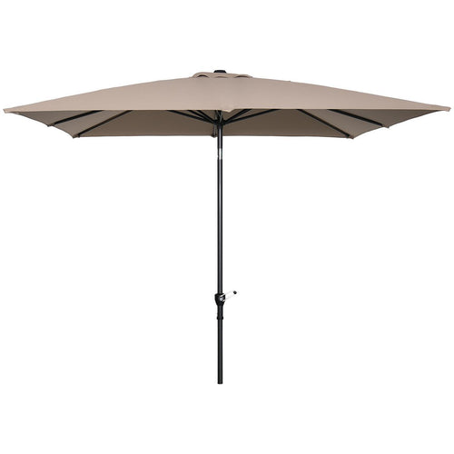Garden Impressions stokparasol Lotus taupe 250x250 cm met Cosmo voet en hoes