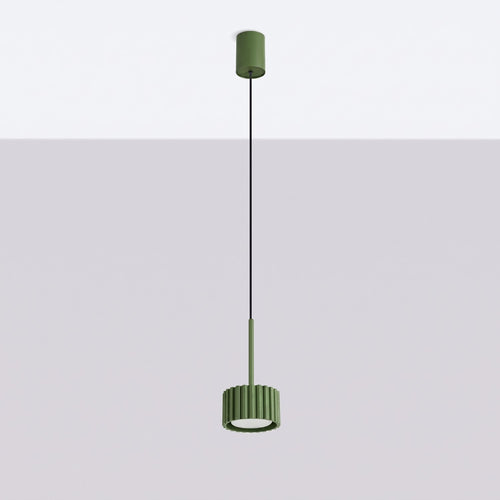 Sollux Lighting Hanglamp AURA 1 olijfgroen Gx53 - 10x10x125cm