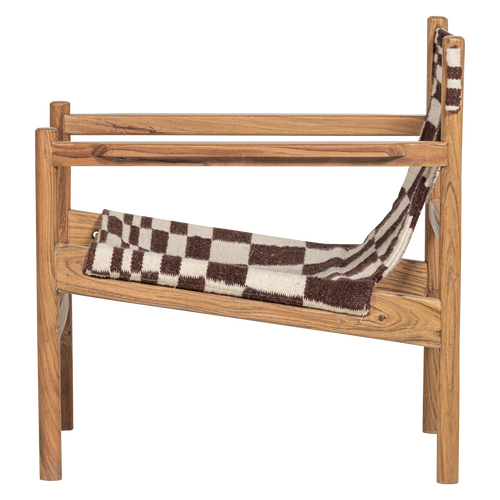 WOOOD fauteuil met houten frame Zano - Hout - Naturel/Bruin - 76x73x67