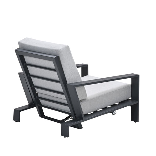 Garden Impressions loungestoel Coba verstelbaar donker grijs - valley sand