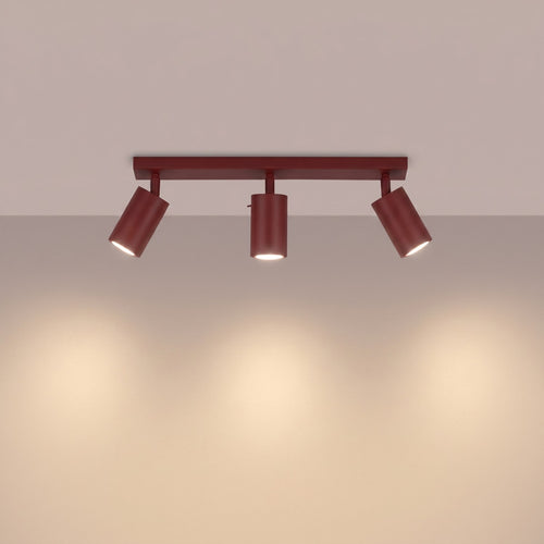 Sollux Lighting Plafondlamp RING 3 bordeaux - 45x6x16cm