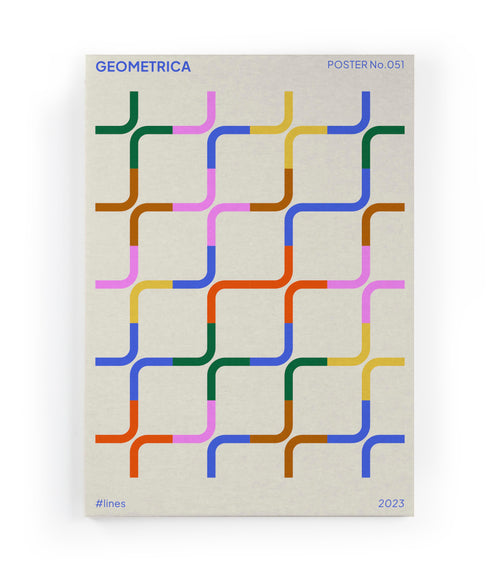 Canvas 60x40 Geometrische afdruk - vtwonen shop