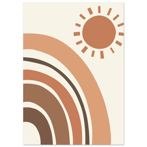 Artfulprints Poster Boho – Soft sun   - A4 21x29.7 cm - beige