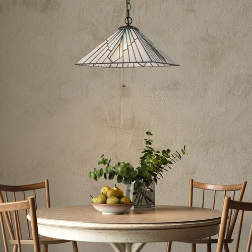 2-flammige Pendelleuchte im Vintage-Stil in Bronze
