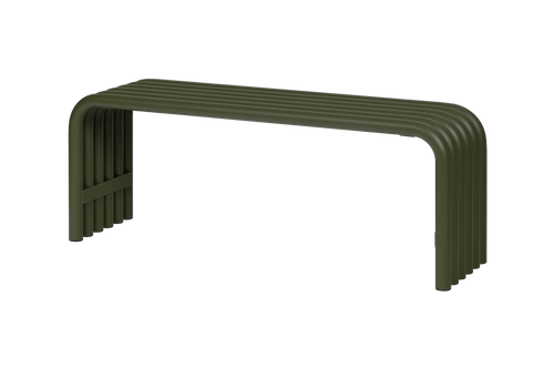 noo.ma Nokk Bench - Forest Green metalen designbank 115x33x44 cm