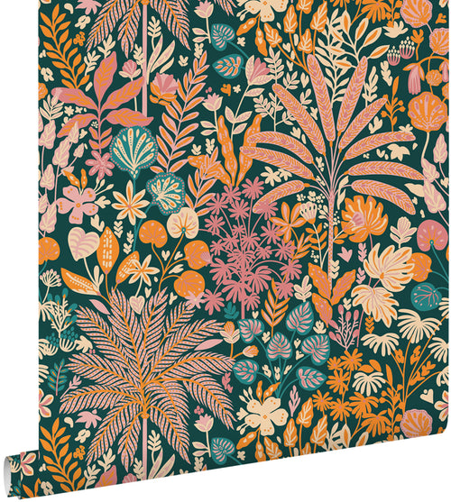 ESTAhome behang tropische bladeren en bloemen multicolor - 50 x 900 cm - 130946 - vtwonen shop