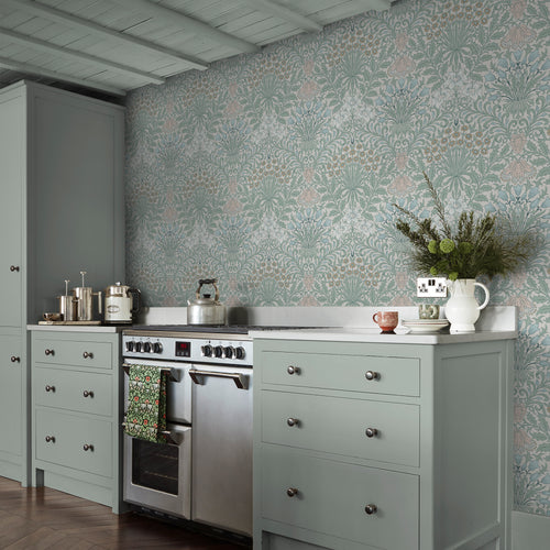 William Morris at Home Vliesbehang - Garden Cottage Blues