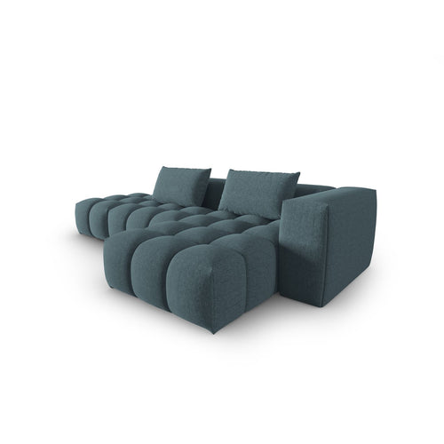 Cosmopolitan Design - Modulaire hoekbank rechts Verona 4-zits, structurele stof lichtblauw - 145x265x70cm