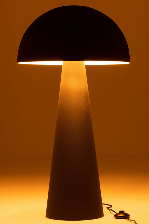 J-Line lamp Paddenstoel - metaal - zwart - extra large