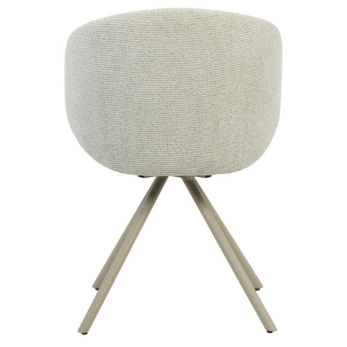 DÉJA Living Eetkamerstoel Sueca - Beige Stof - Draaibaar - Set van 2 - vtwonen shop