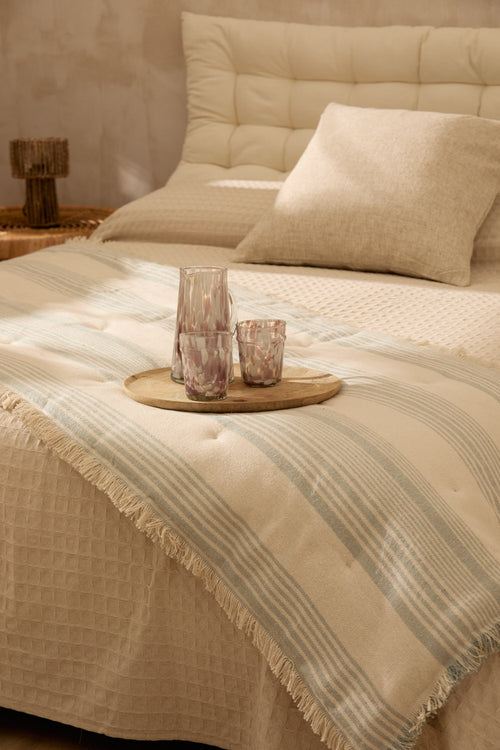 Calma House Topper Creta - Turkoois - 70x220x3