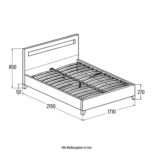 Home Deluxe LED bed ASTEROID donkergrijs 160 x 200 cm - vtwonen shop