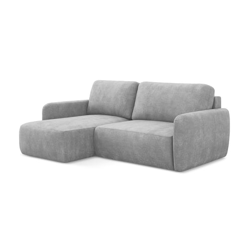 LaMiaSofa hoekbank links Corle - chenille stof - lichtgrijs - 207x148x86
