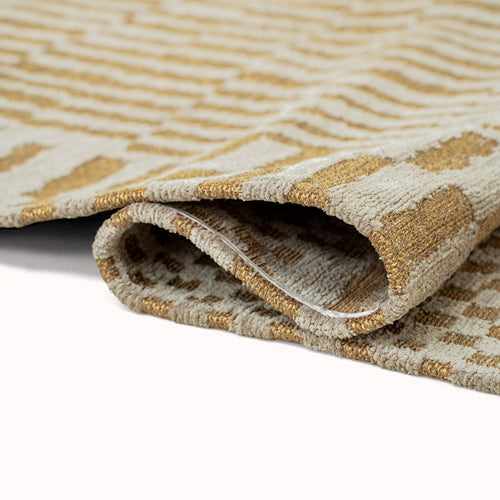 Louis De Poortere binnen & buiten machinewasbaar vloerkleed Structures Berber van 70% gerecycled PET - geel - 235x340cm