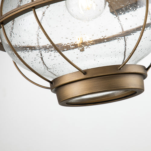 Elstead Kichler Bridgepoint Outdoor Wandlantaarn Natuurlijk Messing, IP44