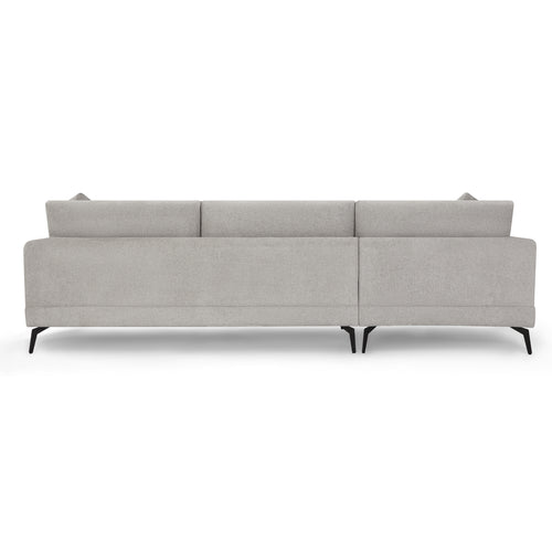 Furnhouse chaise longue bank links Maggie - Grijs - Stof - 95x290x90