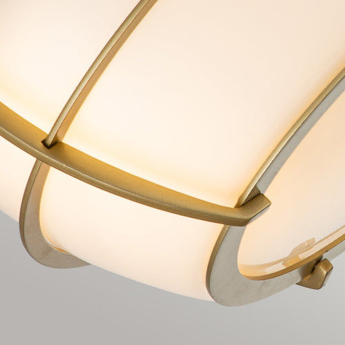 Elstead Quoizel Chance Badkamer Plafondlamp Gelakt Natuurlijk Messing, IP44