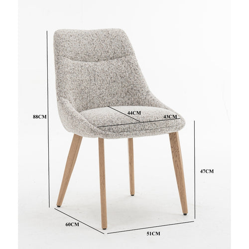 DÉJA Living Eetkamerstoel Malou - Beige/Naturel - Set van 2 - vtwonen shop