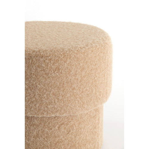 Light & Living poef Muno - bruin - Ø50cm
