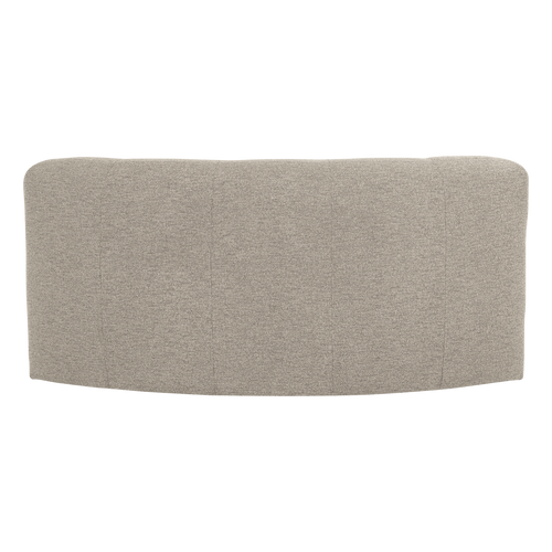 WOOOD eetbank halfronde hoek rug Mojo Base - Bouclé - Beige - 83x152x76