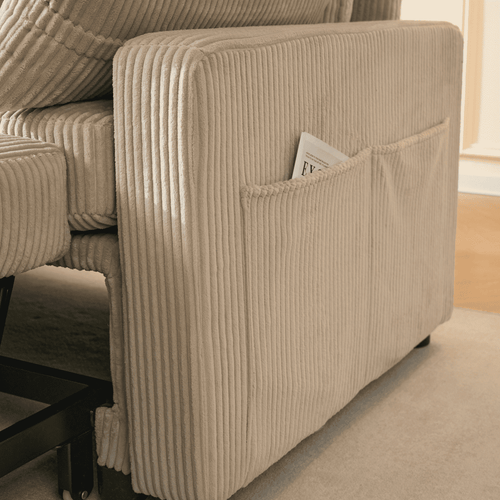 Calicosy - LOUISON 3-zits slaapbank - Beige - 219x147x84 cm
