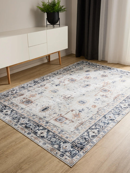 benuta wasbaar vloerkleed George - crème/grijs - 240x340 cm