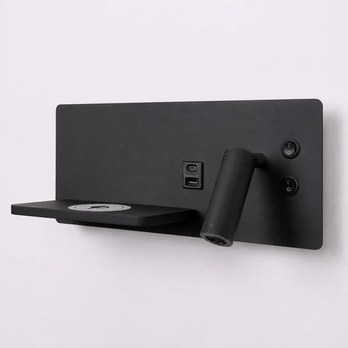 Artdelight wandlamp Charge - 2 lichts - 10  x 12   cm - zwart
