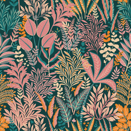 ESTAhome behang tropische bladeren en bloemen meerkleurig - 50 x 900 cm - 131663 - vtwonen shop