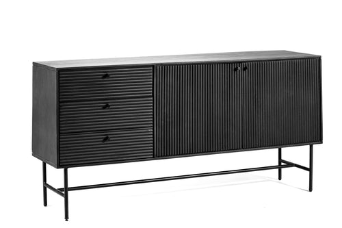 Duverger® dressoir Black Piano - mangohout - zwart - vtwonen shop