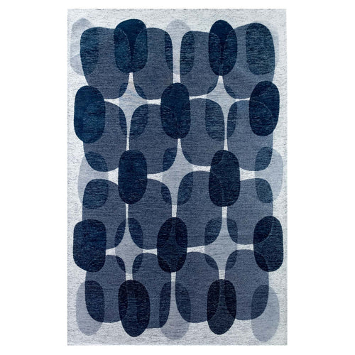 Lola&Moi vloerkleed Night Shift - blauw - 80x150cm
