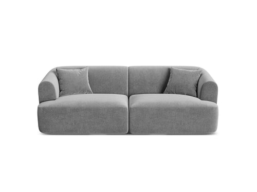 Cosmopolitan Design Modulaire bank Campi 3-zits, flueel grijs - 90x220x70cm
