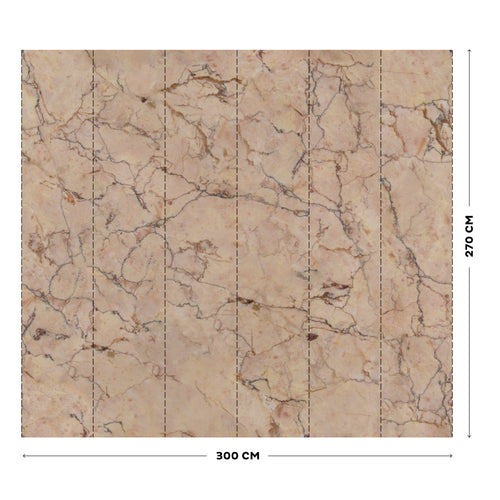 LOOKS by Wolfgang Joop Fotobehang - Marmor - Rosa - 270x300cm - vtwonen shop