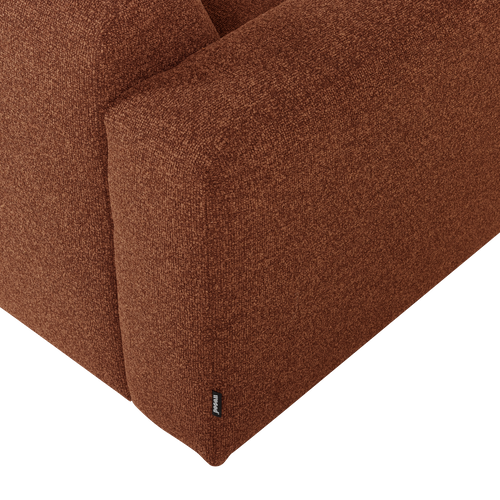 WOOOD 1,5-zits bank arm links Mojo Base - Bouclé - Roestbruin - 74x145x97